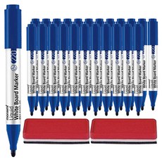 Monami Sigmaflo 液態墨水白板筆 220 12入 +白板擦組, 藍色, 2套