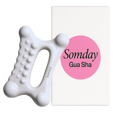 솜데이 얼굴 바디 괄사 마사지 도구, 1개, 화이트