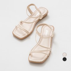 afinar 細帶造型低跟涼鞋, 245mm, Ivory