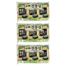 Yemat 原味海苔 韓國鹽烤海苔 酥脆口感 無添加防腐劑, 13.5g, 3袋