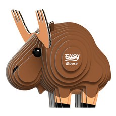 EuGy 駝鹿拼圖 紙質模型套件 適合6歲以上兒童, 1個, 24片