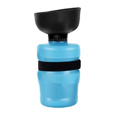 寵物擠壓式外出水壺 - 藍色 (520ML), 1個