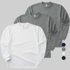 어반티 남녀공용 스포츠 기능성 드라이 라운드 긴팔 쿨티셔츠 3장 세트