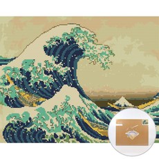 아트조이 DIY 보석 십자수 캔버스형 50 x 40 cm, 높은파도아래, 1세트