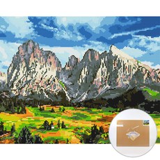 아트조이 DIY 보석 십자수 캔버스형 50 x 40 cm, 알프스풍경, 1세트
