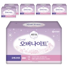 좋은느낌 코텍스 생리대 일반형, 오버나이트, 10개입, 6개