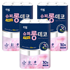 Living SOFT TISSUE 3層超長印花捲筒衛生紙, 33m, 30入, 3個