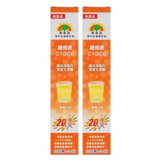 SUNLIFE 森萊富 維他命C1000發泡錠 檸檬口味, 4.4g, 24錠, 2盒, 24顆