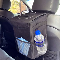 汽車多功能大容量垃圾桶 黑色+垃圾袋 3入, 1套
