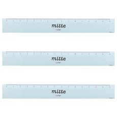 sun-star mitte透明直尺 15cm, 灰雲, 3支