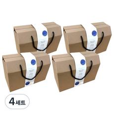 아이엔피 다용도 끈 손잡이박스 2호(24 x 12 x 13 cm) 4p + 정성담아 띠지 4p 세트, 혼합색상, 4세트