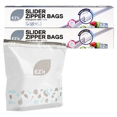 EZn이지엔 슬라이더 지퍼백, 특대(XL), 12개입, 2개
