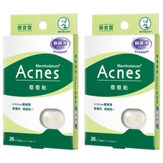 MENTHOLATUM 曼秀雷敦 Acnes 台灣公司貨 痘痘貼 極致薄綜合型, 26片, 2盒