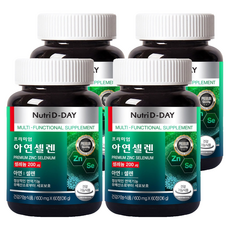 Nutri D-DAY 頂級鋅硒, 4個, 60錠