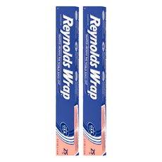 Reynolds 雷諾茲鋁箔紙，易於準備，易於清潔，重型, 30.4cm, 7.62m, 2個