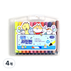 모닝글로리 8500 삼각 사인펜 24색, 블루, 4개