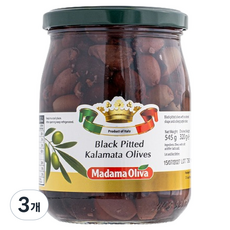 마다마올리바 블랙 피티드 깔라마따 올리브절임, 3개, 545g