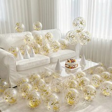 뷰라뷰 파티풍선 50p + 공기펌프 + 10m 리본 1롤, 22골드스팽글, 1세트