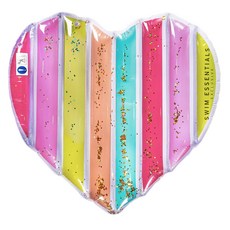 SWIM ESSENTIALS 荷蘭 充氣造型氣墊床/浮板 閃亮愛心調色盤 適用年齡: 14歲以上 承重: 80kg, 閃亮愛心調色盤 多色, 140 x 120cm