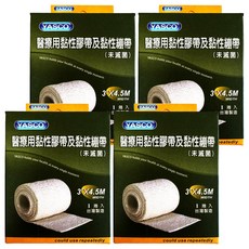 YASCO 昭惠 自黏彈性繃帶 3吋, 4個, 1個裝
