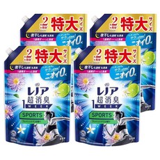 Lenor 蘭諾 日本原裝進口 1WEEK 一週間衣物消臭柔軟精 運動專用清香補充包, 920ml, 4包
