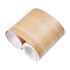 iINDOORS 腰線貼 10x1000cm PVC材質 自帶背膠 防水 耐磨 美化環境, 木紋 淺咖啡色, 1個