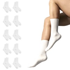 REETU Air Daily 中筒襪, 白色, 10個