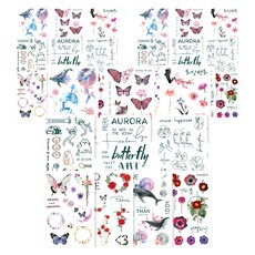 美甲樹傾城紋身貼紙 10 款, 混色, 3組