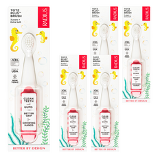 래디어스 토츠 플러스 3단계 유아 칫솔, 코랄핑크 + 화이트, 1개입, 5개