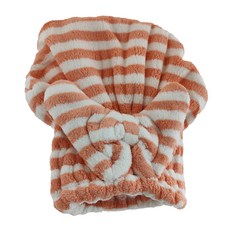 蝶結少女珊瑚絨鬆緊乾髮帽, 粉色, 1個