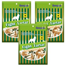 Boneplus 綜合雙色潔牙骨結平裝包 M, 3個, 綜合, 100g