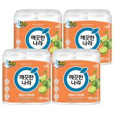 KleanNara 可綠納樂 日常天然紙漿廚房紙巾 130張, 4個