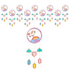 minhwashop 夜晚與夢想 吊飾捕夢網DIY材料, 獨角獸(UDPWD0191), 10個