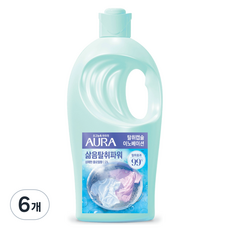 아우라 삶음탈취파워 섬유유연제 플로럴향 본품, 6개, 2L