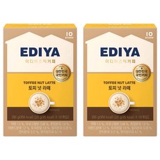EDIYA COFFEE 太妃糖拿鐵, 10條, 2盒