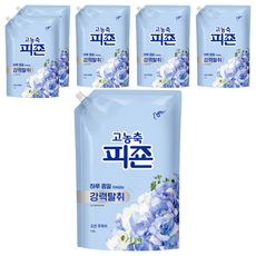 碧珍 高濃縮強力除臭經典纖維柔軟精 海洋清新香 補充包, 1.6L, 6個