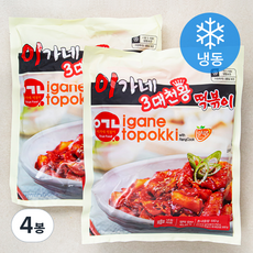 이가네 떡볶이 (냉동), 4봉, 550g