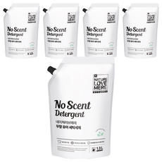 네이쳐러브메레 무향 세탁 유아세제, 1.3L, 5개