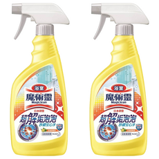 Kao 花王 Magiclean 魔術靈 浴室清潔劑 噴槍瓶 舒適檸檬 台灣公司貨, 500ml, 2瓶