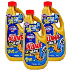 CLOROX 高樂氏 強力水管通渠劑, 15分鐘溶解毛髮 946ml, 3瓶