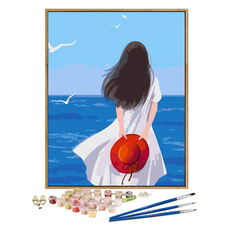 Leautou DIY 油畫繪圖套組, 少女, 1套