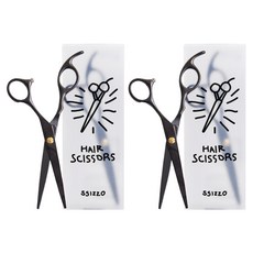 SSIZZO Edge Craft Pro 標準款美容剪刀, 2個, 黑色