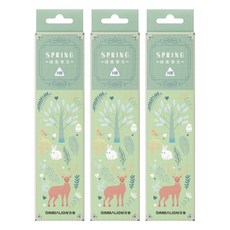 SIMBALION 雄獅 三角塗頭鉛筆 NO.1172-HB, 3盒, 綠意春日