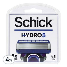 쉬크 하이드로5 면도날, 8개입, 4개