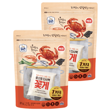 더깊은 로스팅 다시팩 꽃게 9p, 2개, 81g