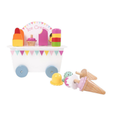 JoJo maman bebe 實木系列 優質玩具 益智 家家酒 角色扮演玩具, 冰淇淋餐車, 1組