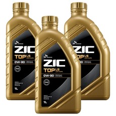 지크 TOP LS 엔진오일, 3개, 0w30, 1L