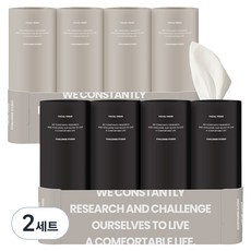 올챌린지 슬림티슈 3겹 50p x 4개 x 2종 세트, 2세트