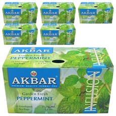 아크바 페퍼민트 허브차, 1.25g, 25개입, 6박스
