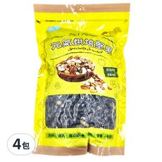 品鮮生活 薄鹽青仁大黑豆, 精挑細選, 口感酥脆, 純天然無添加, 香甜美味, 600g, 4包